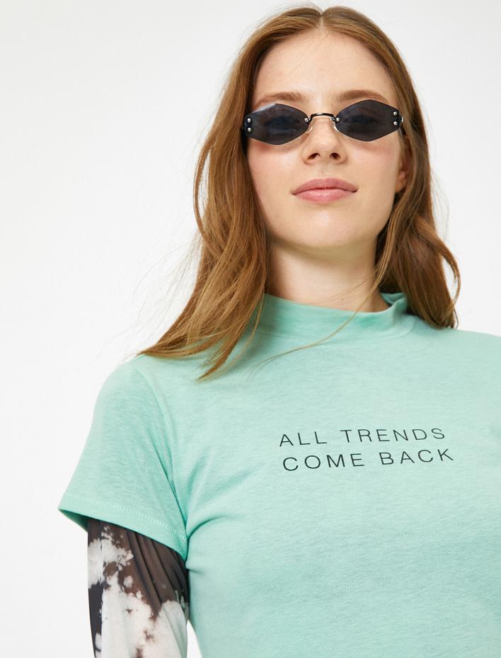  Yazılı Baskılı Tişört