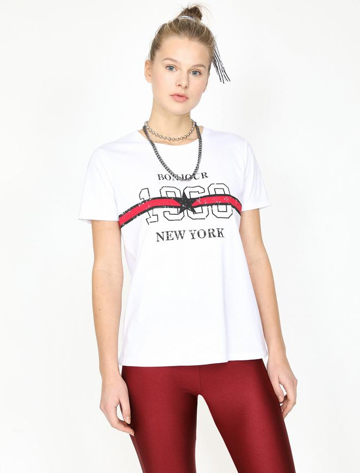  Yazılı Baskılı Tişört