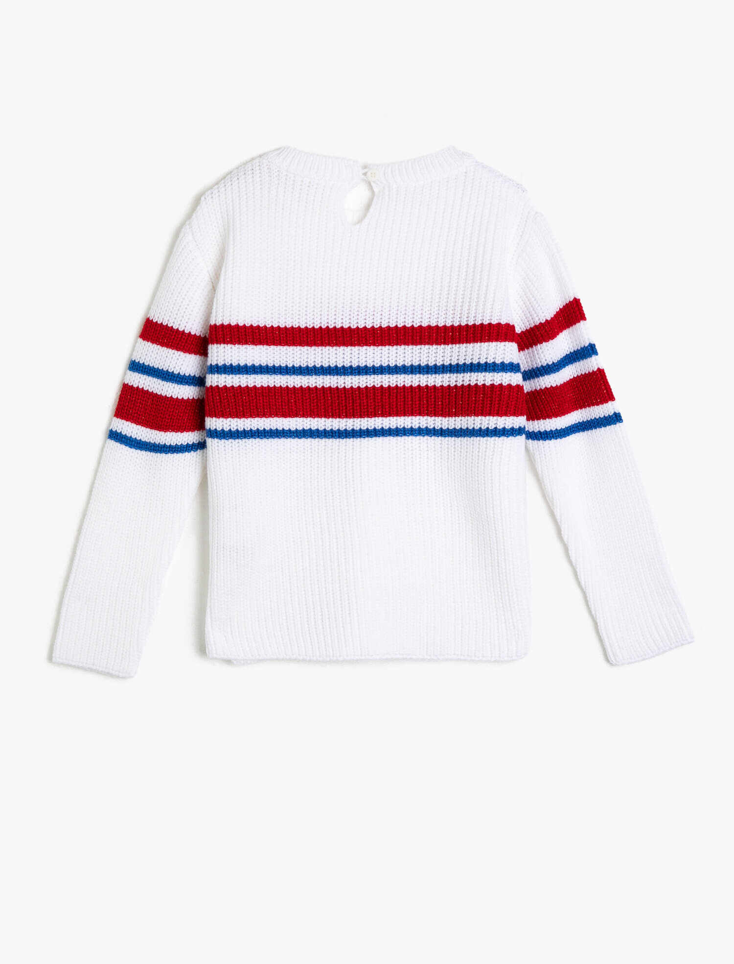  Kız Çocuk Renk Bloklu Triko Kazak