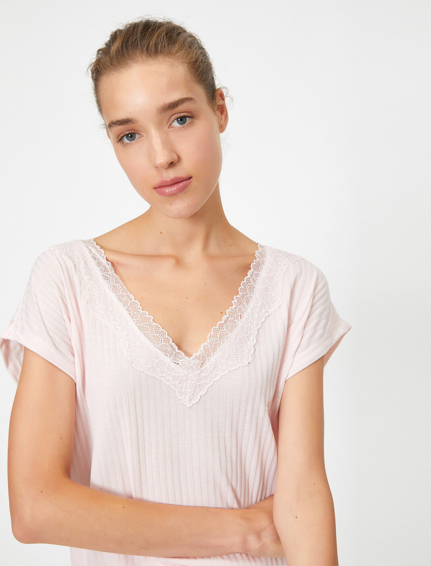   Dantelli Brode Pijama Üstü