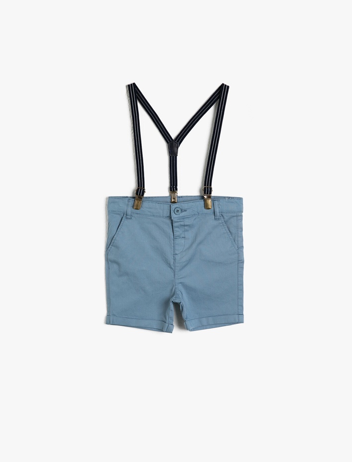 Erkek Bebek Kemer Detaylı Şort