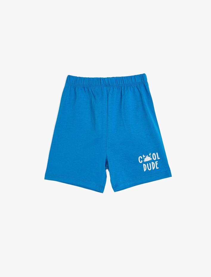 Erkek Bebek Normal Bel Baskılı Basic Şort