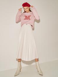 Harf Detayli Bisiklet Yaka Sweatshirt
