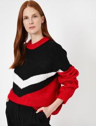 Çizgili Triko Kazak