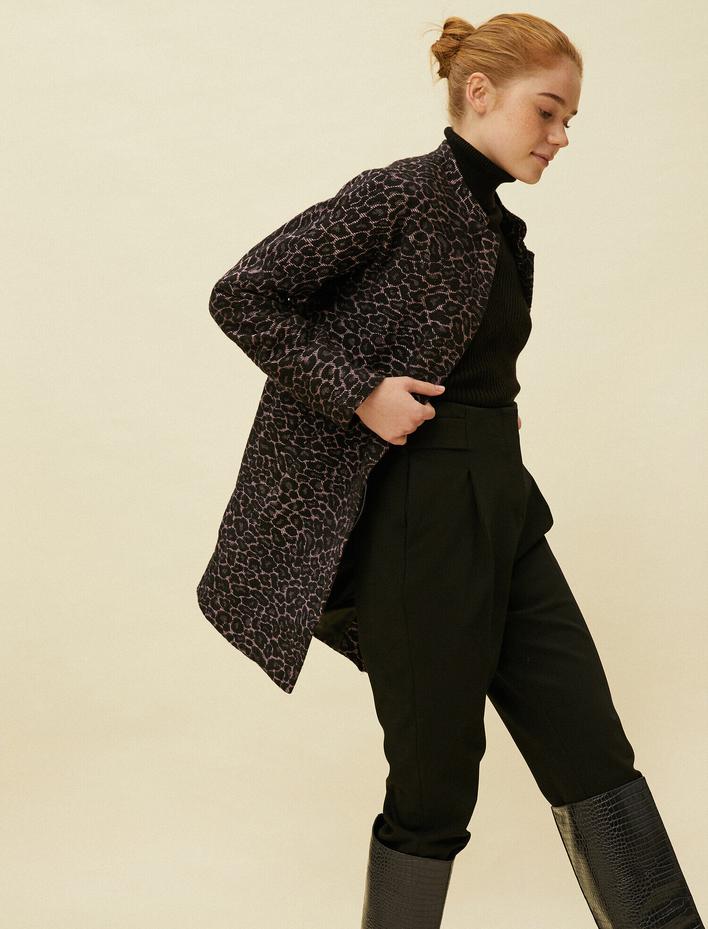  Leopar Desenli Kaban