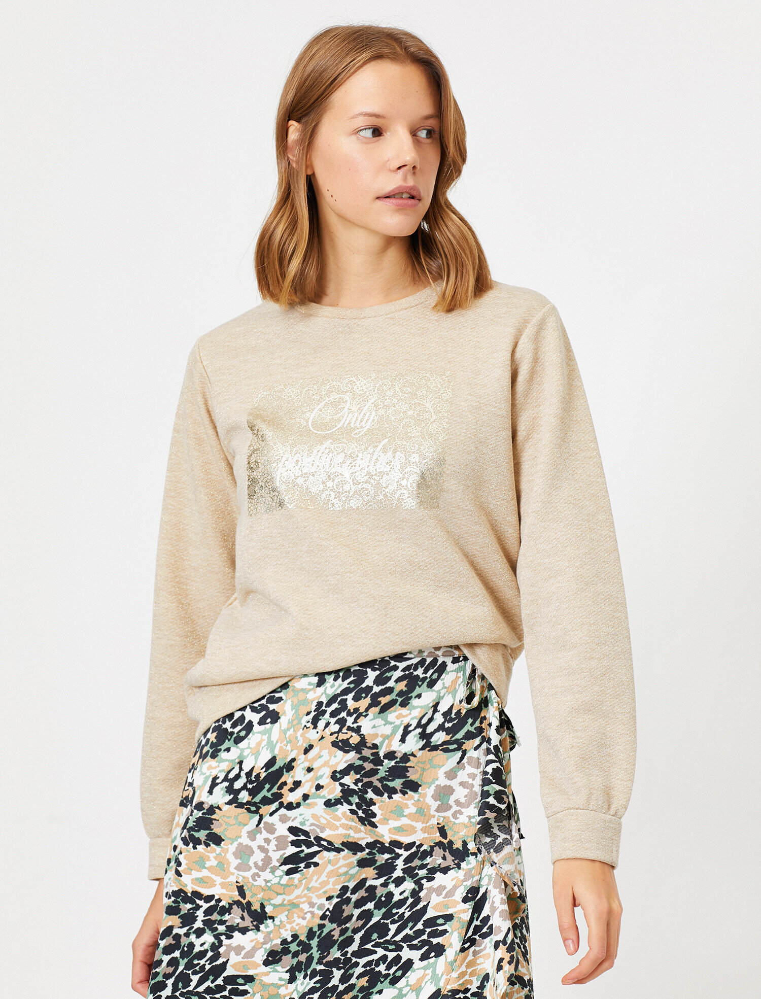 Yazılı Baskılı Sweatshirt