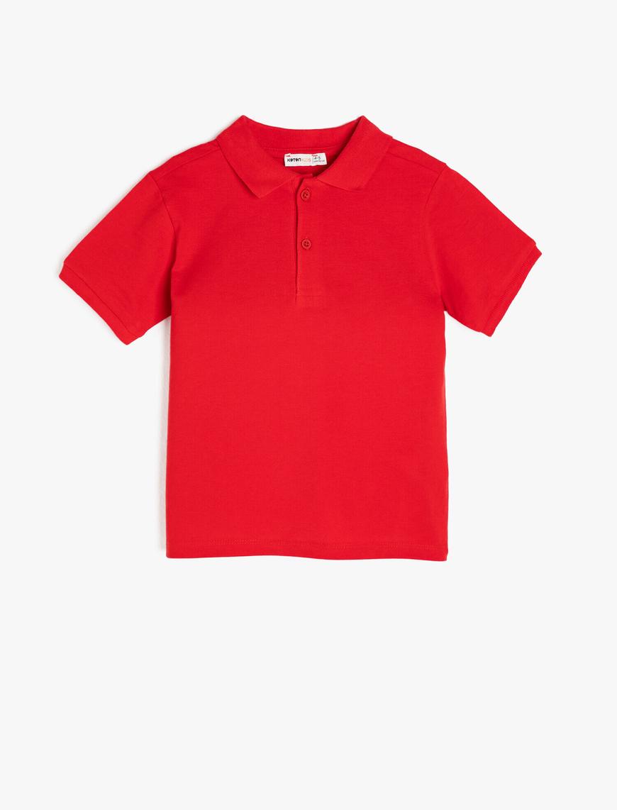  Erkek Çocuk Polo Yaka  Tişört Pamuklu