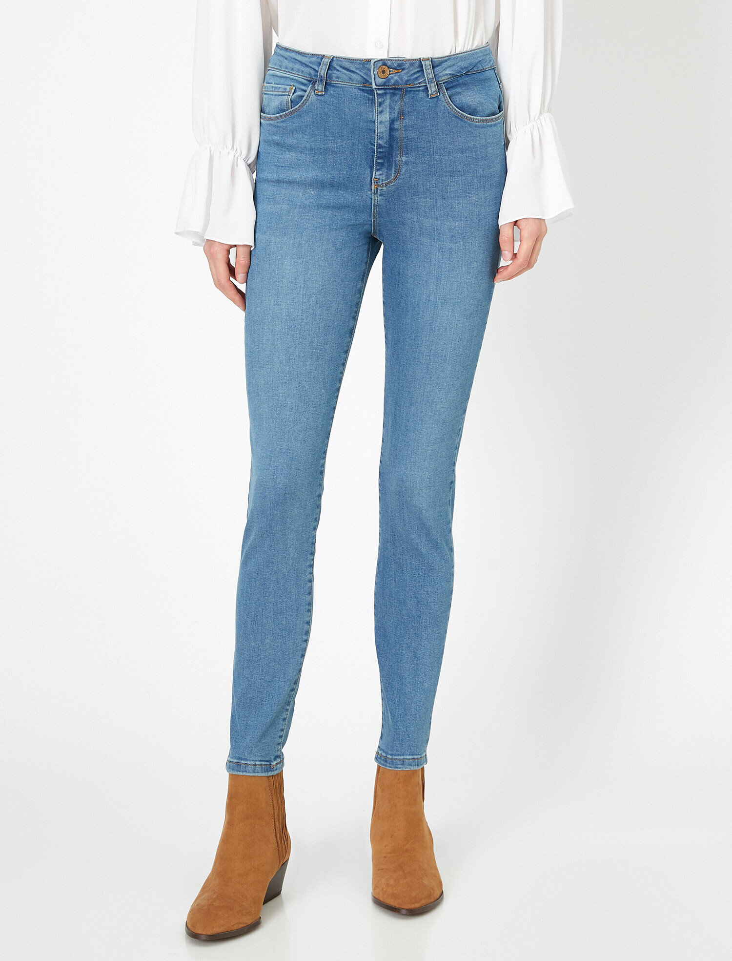   Carmen Jean - Yüksek Bel Dar Kesim Dar Paça Pantolon