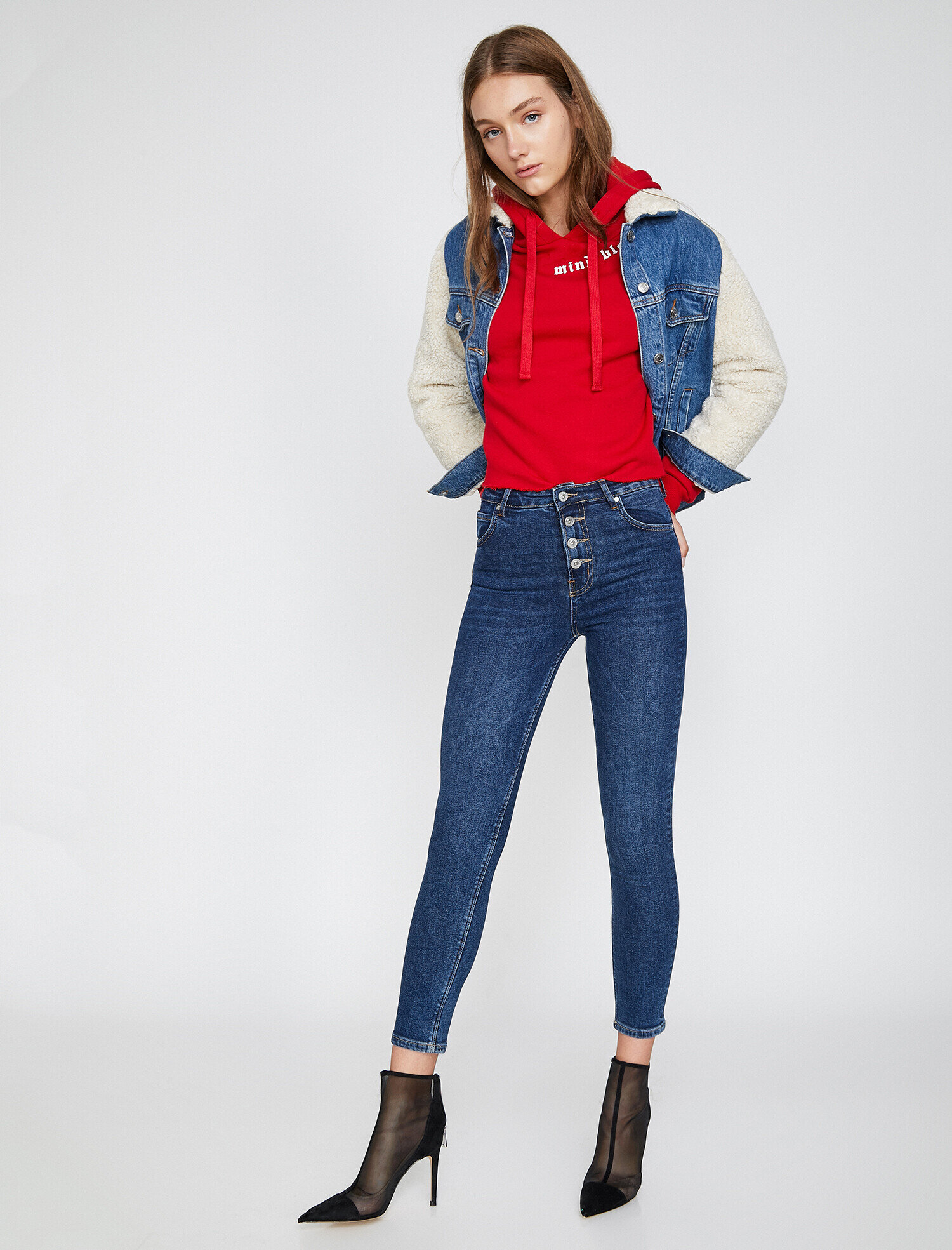   Carmen Jean - Yüksek Bel Dar Kesim Dar Paça Pantolon