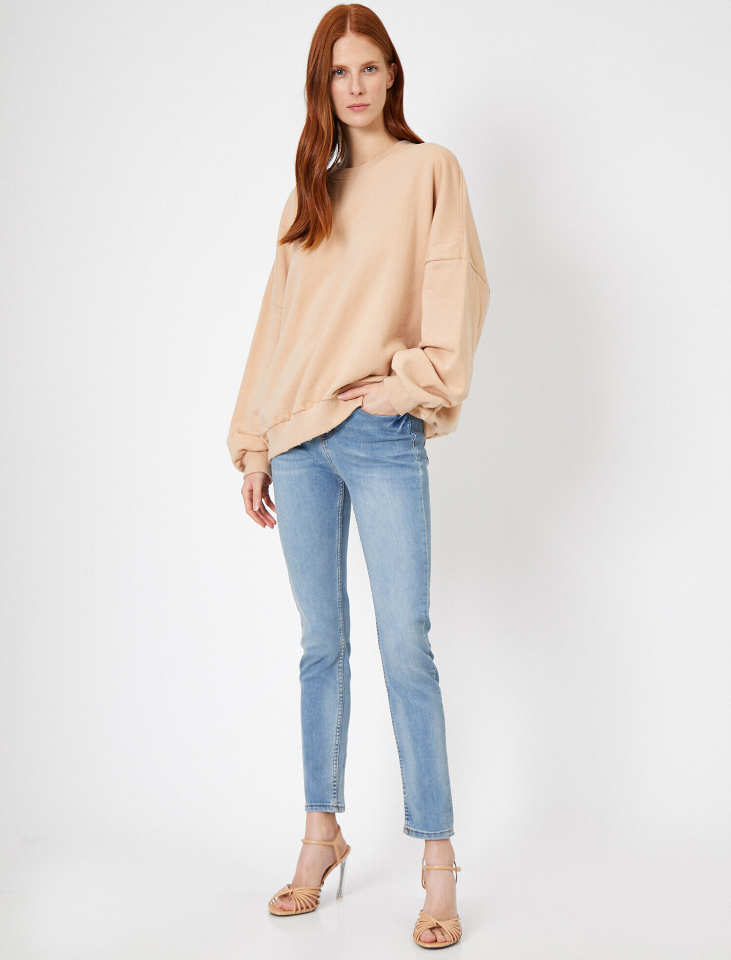   Carmen Jean - Yüksek Bel Dar Kesim Dar Paça Pantolon