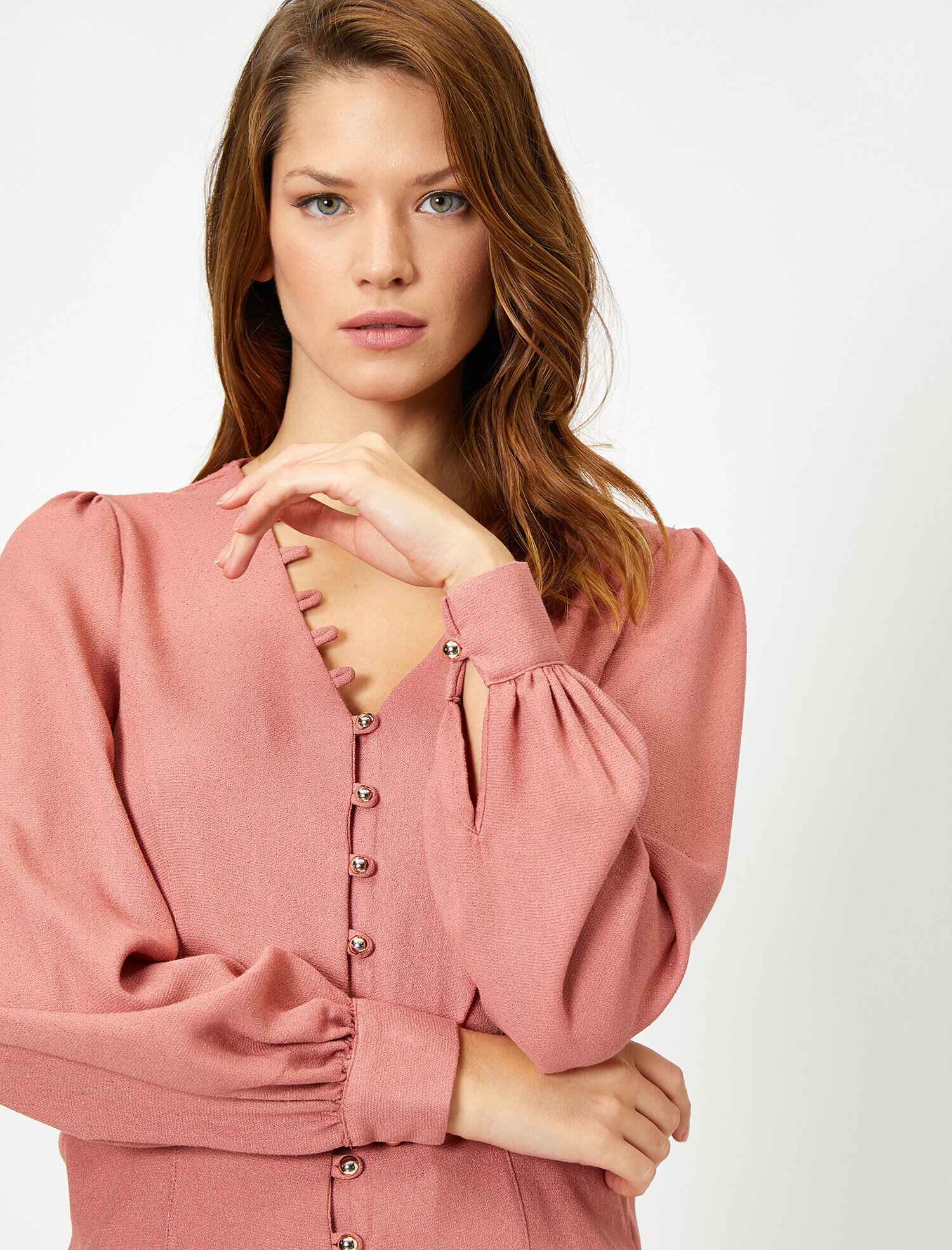   Düğme Detaylı Bluz