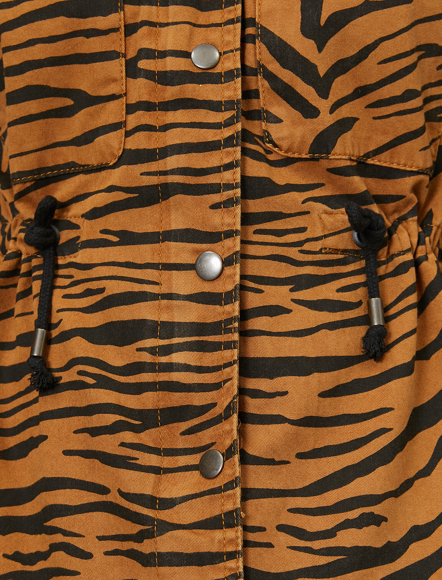   Zebra Desenli Jean Ceket