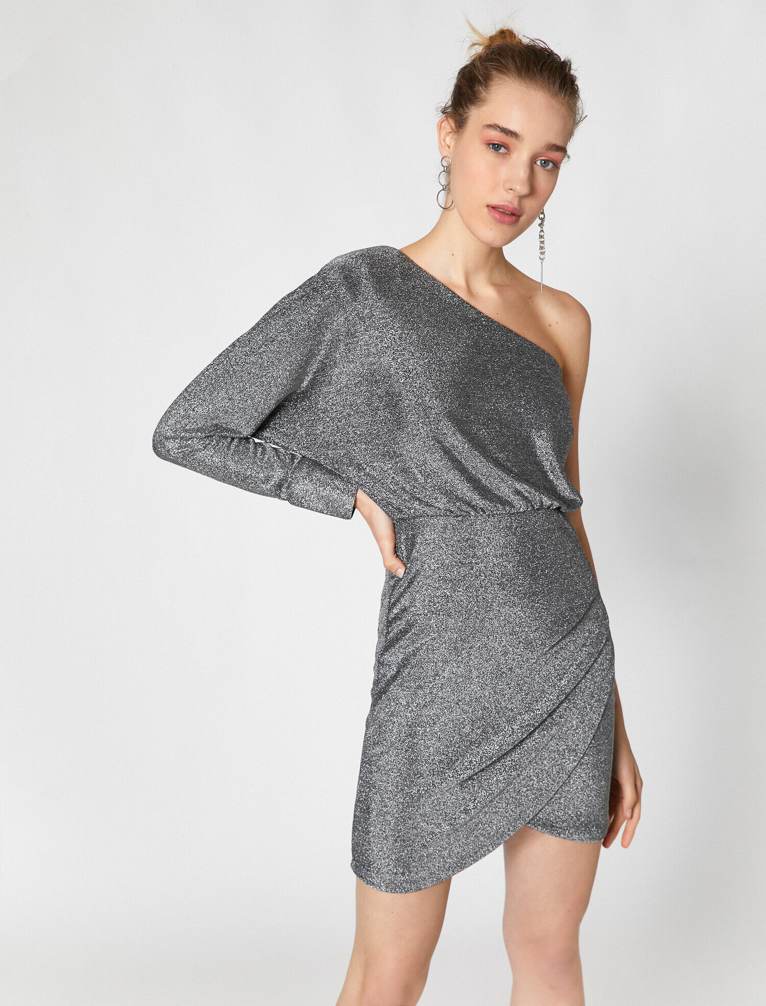   Omuz Detaylı Abiye Elbise