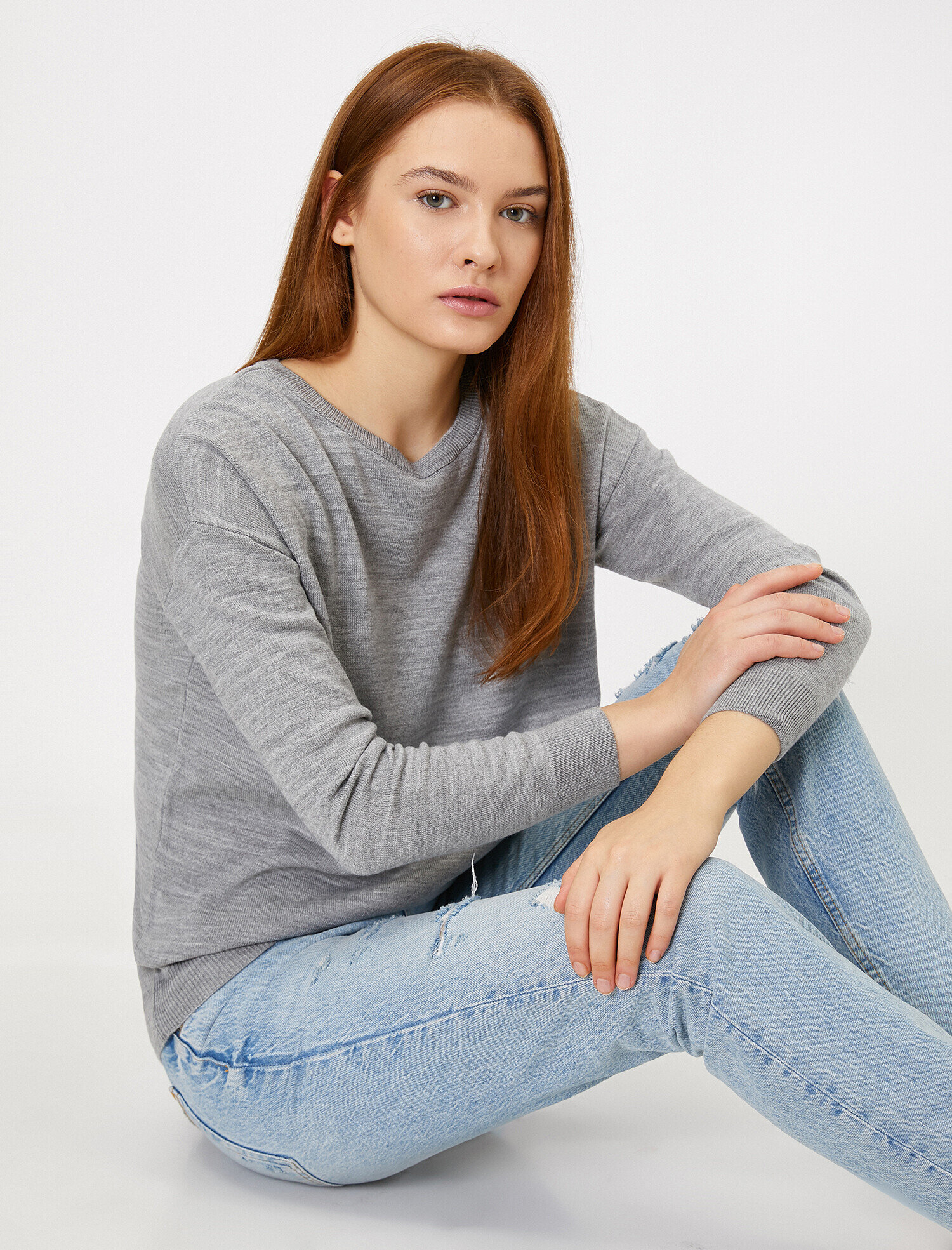   Bisiklet Yaka Triko Kazak