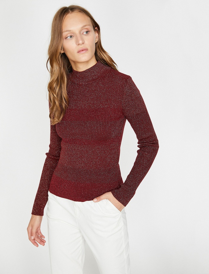  Yüksek Yaka Triko Kazak