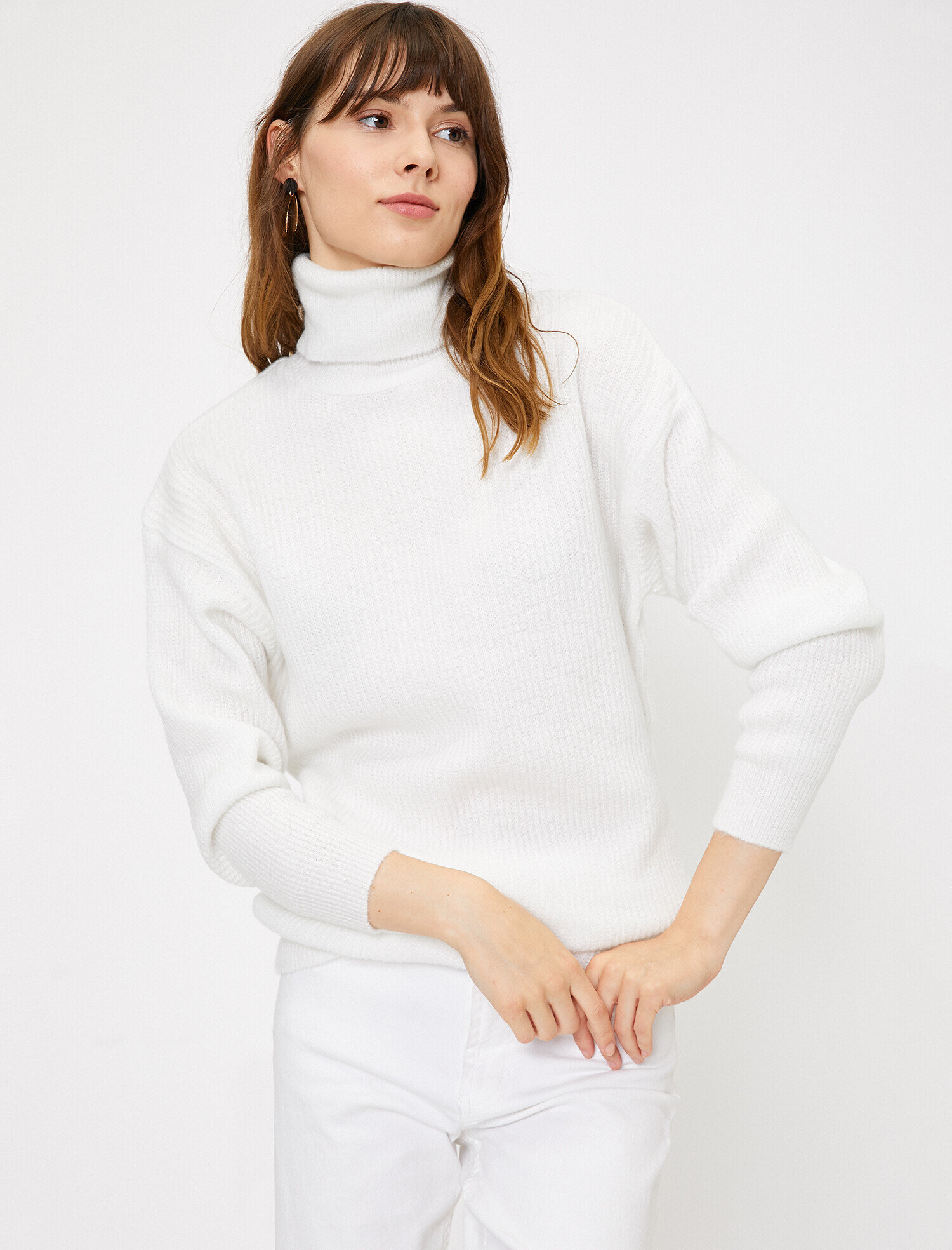   Boğazlı Triko Tunik