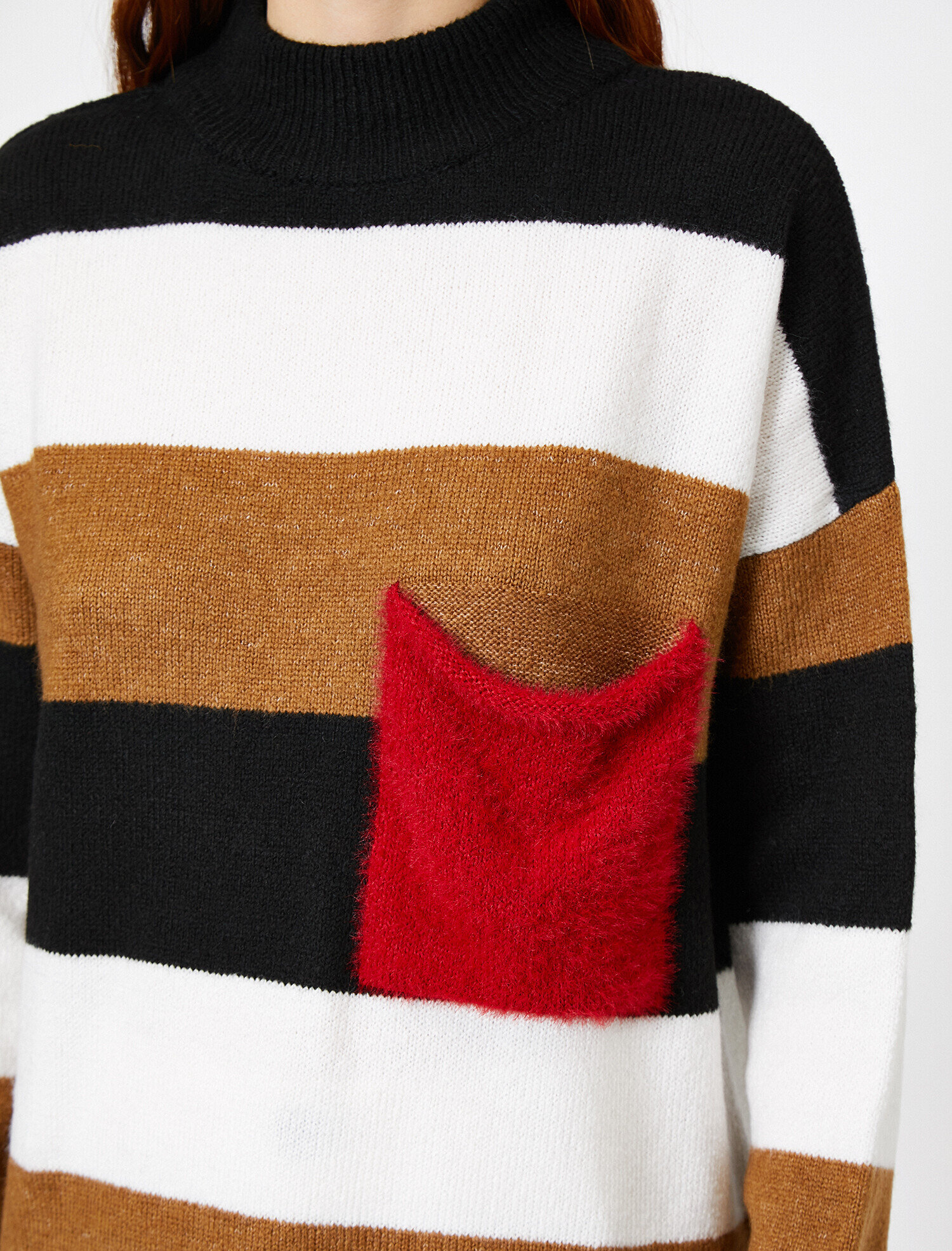   Çizgili Triko Kazak