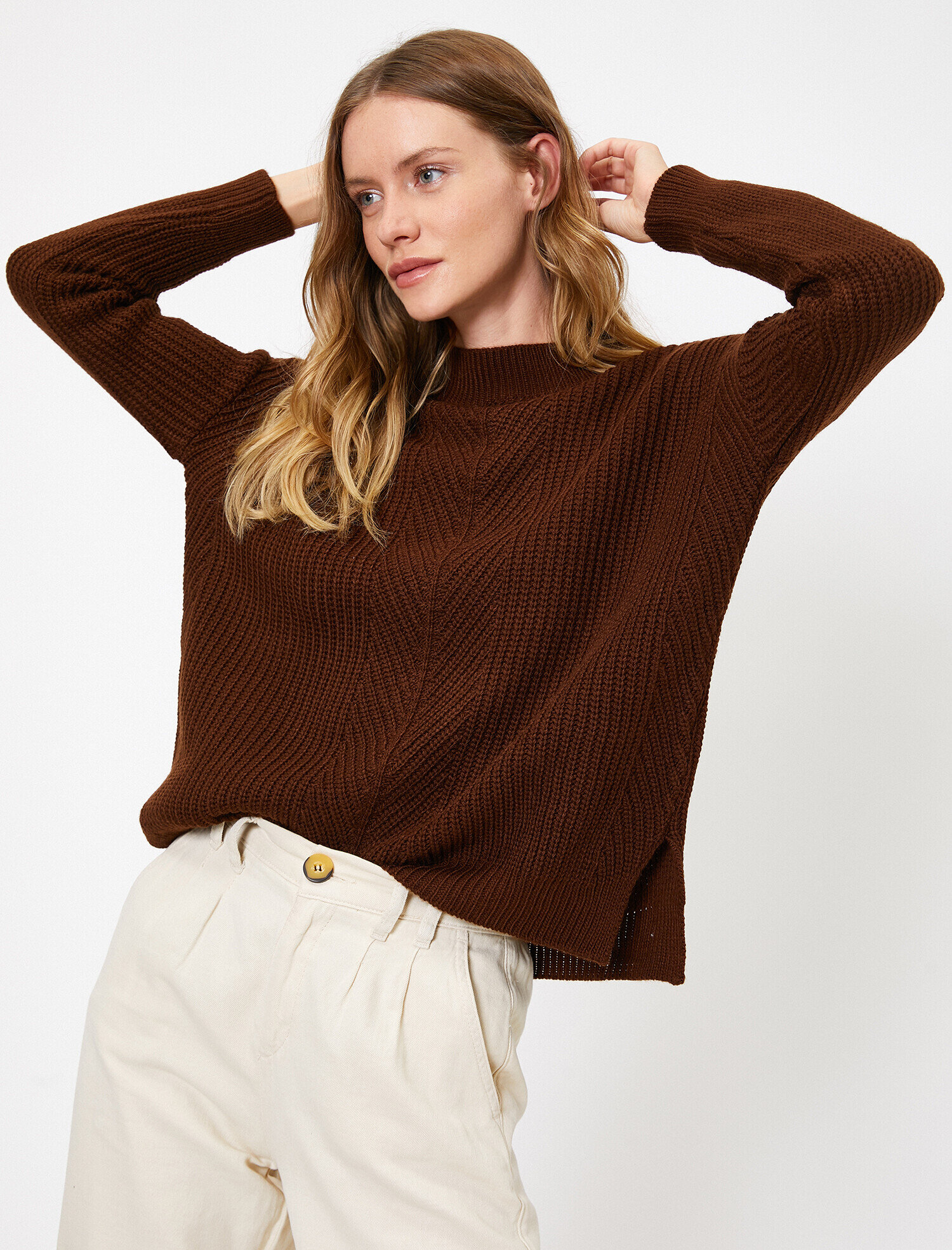   Örgülü Triko Kazak