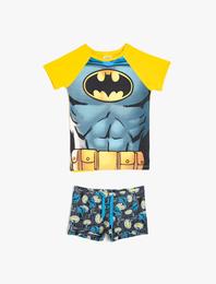Batman Mayo Takım Deniz Şortu ve Tişört 2'li Lisanslı
