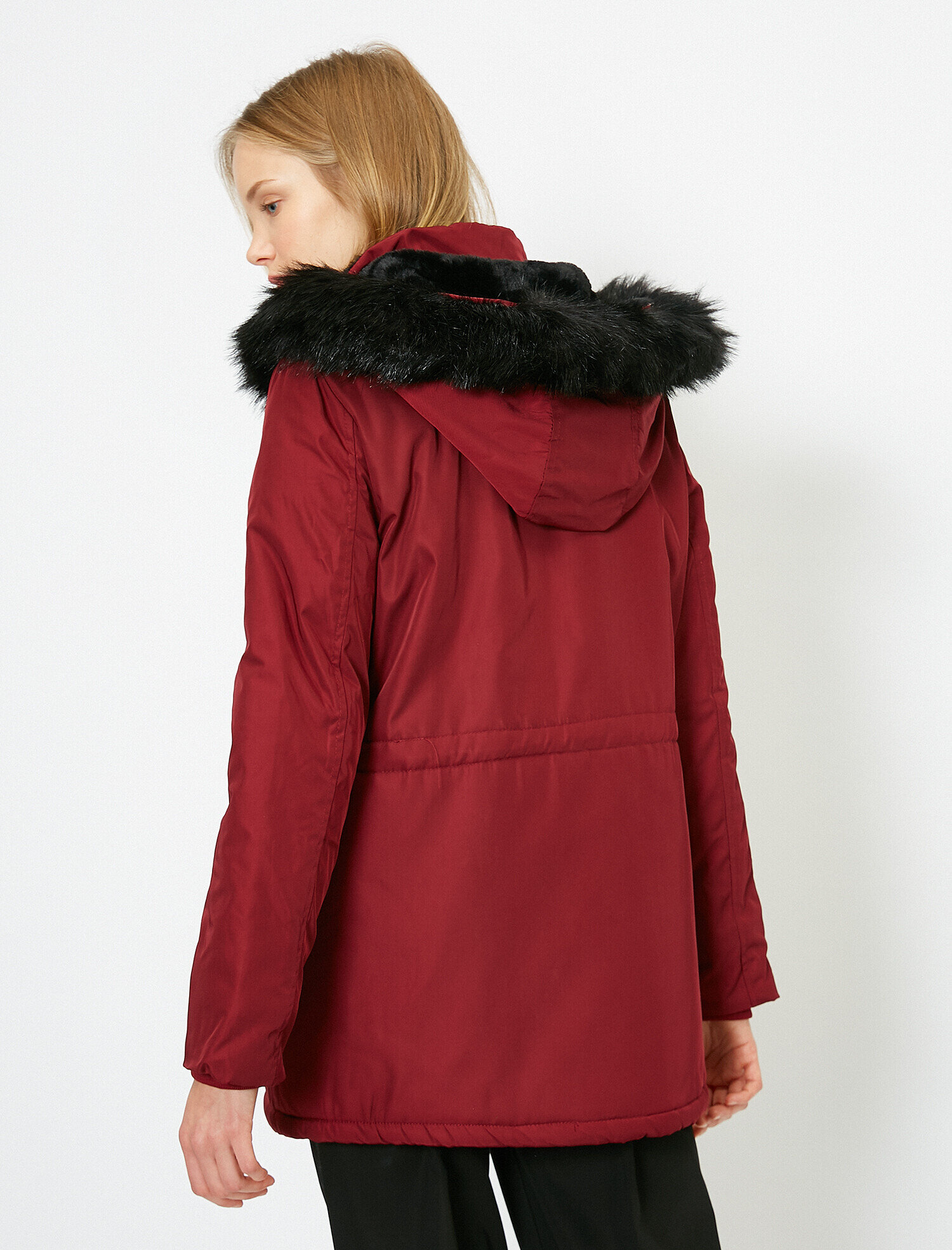   Suni Kürk Kapüşonlu Parka