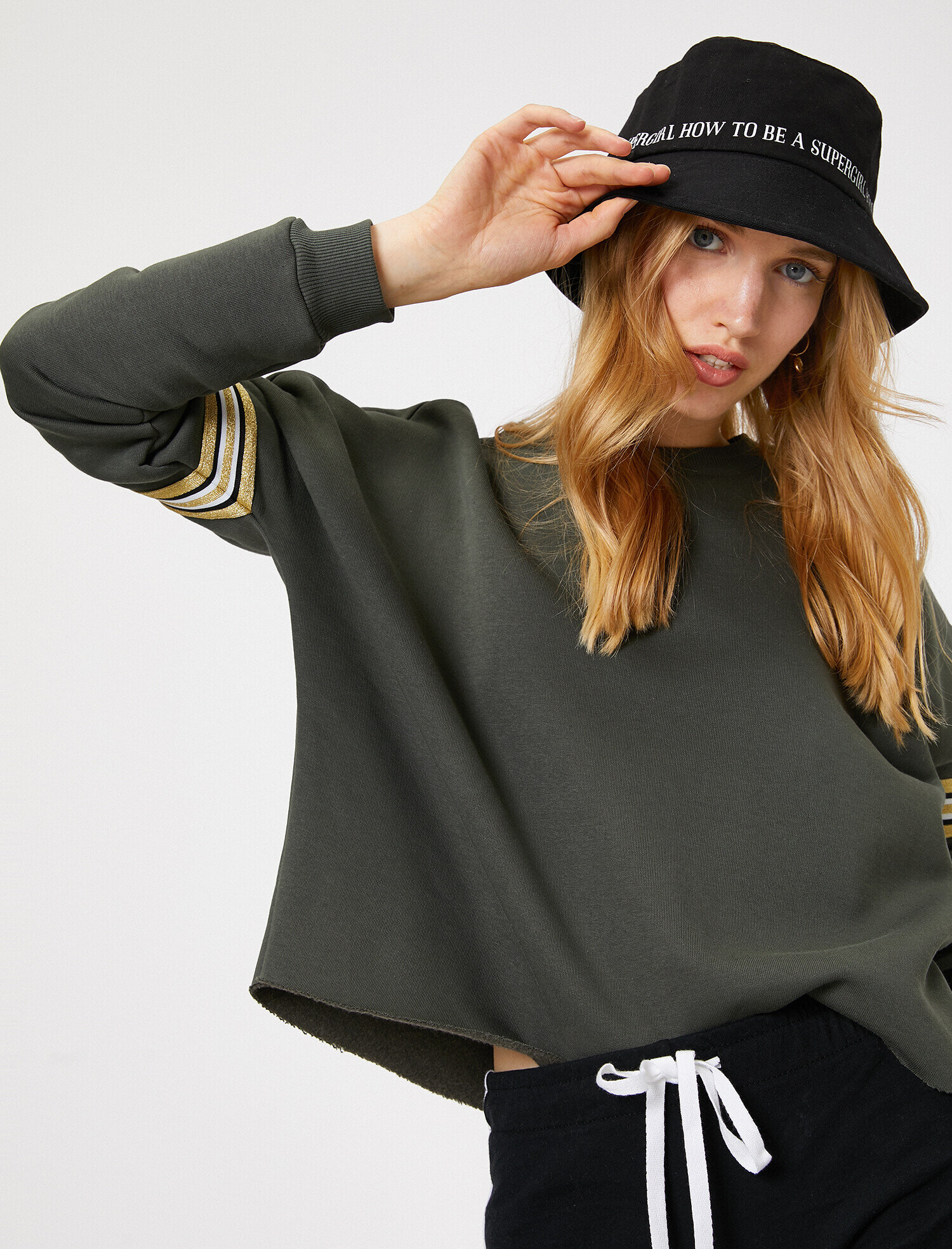   Yazılı Baskılı Sweatshirt