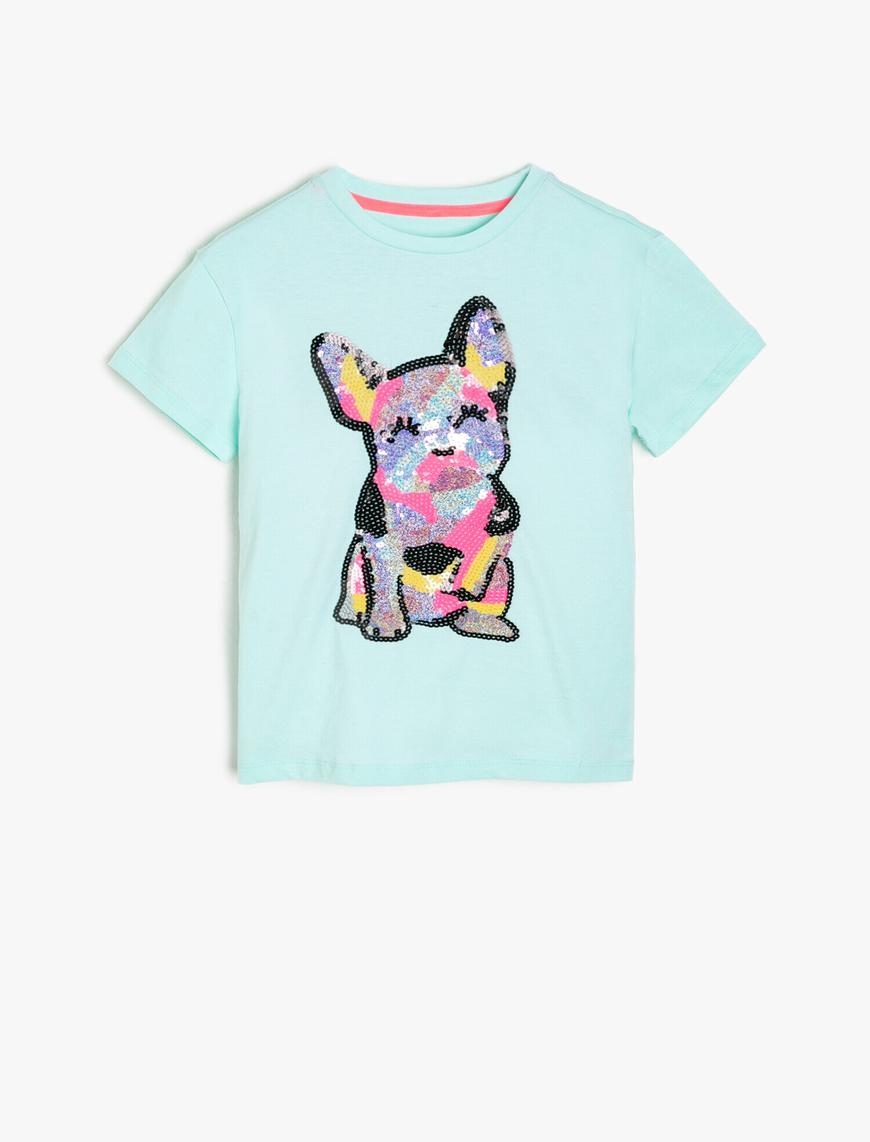  Kız Çocuk Koton Kids Love Pullu Tişört