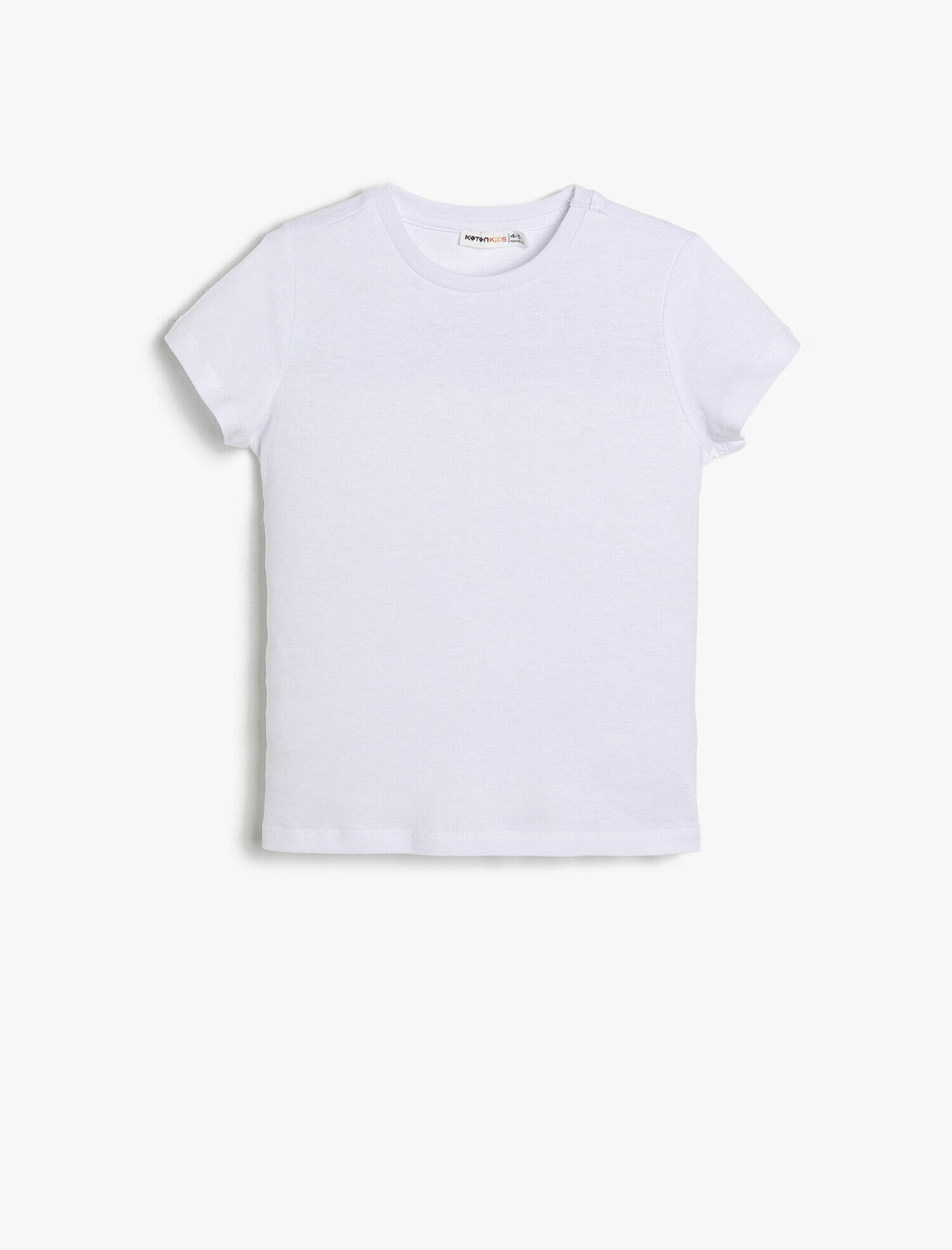  Kız Çocuk Yumuşak Pamuklu Bisiklet Yaka Kısa Kollu Tişört