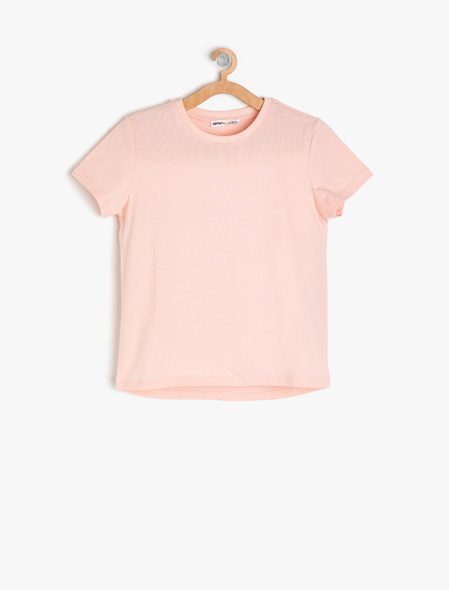  Kız Çocuk Yumuşak Pamuklu Bisiklet Yaka Kısa Kollu Tişört