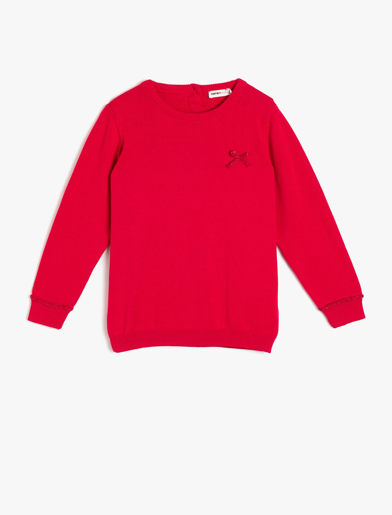  Kız Çocuk Triko Kazak İşlemeli