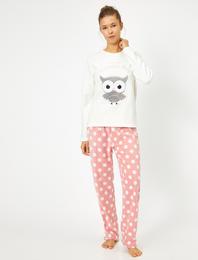 Polar Pijama Takımı İşlemeli