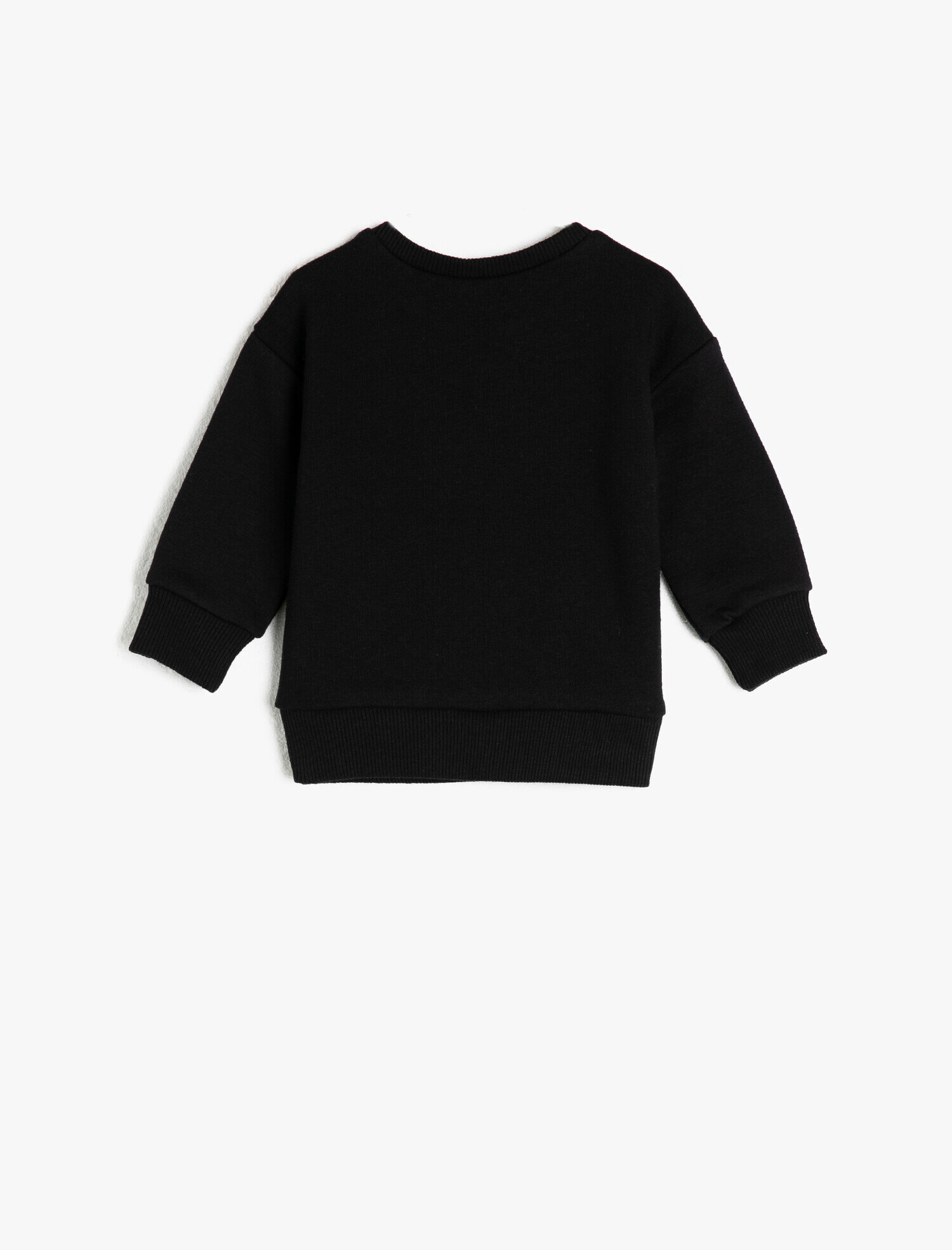  Kız Bebek Sim Baskılı Sloganlı Uzun Kollu Sweatshirt