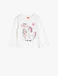 Baskılı Tişört Uzun Kollu