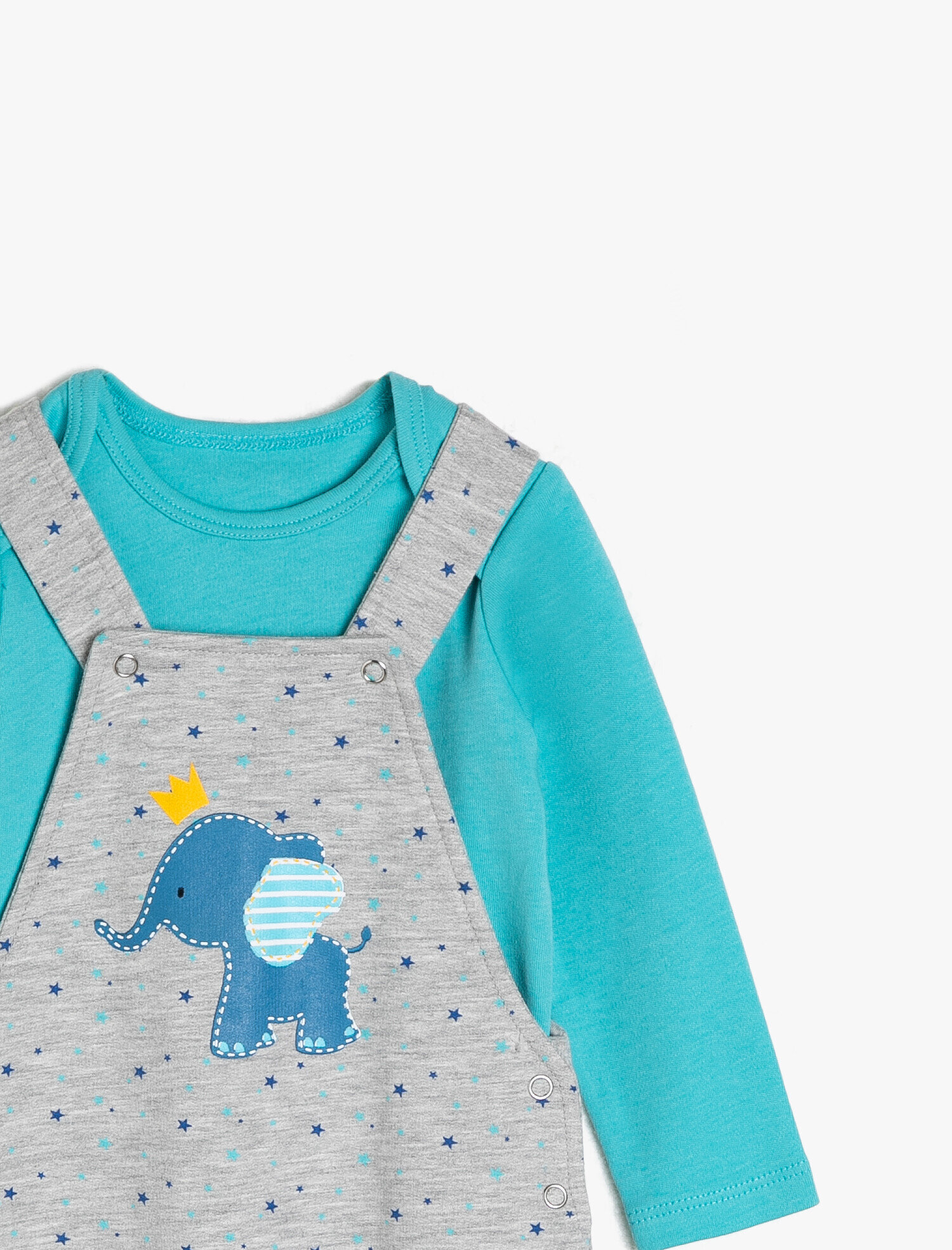 Erkek Bebek İşlemeli Bodysuit Takımı