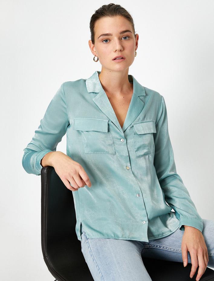  Uzun Kollu Cepli Gömlek