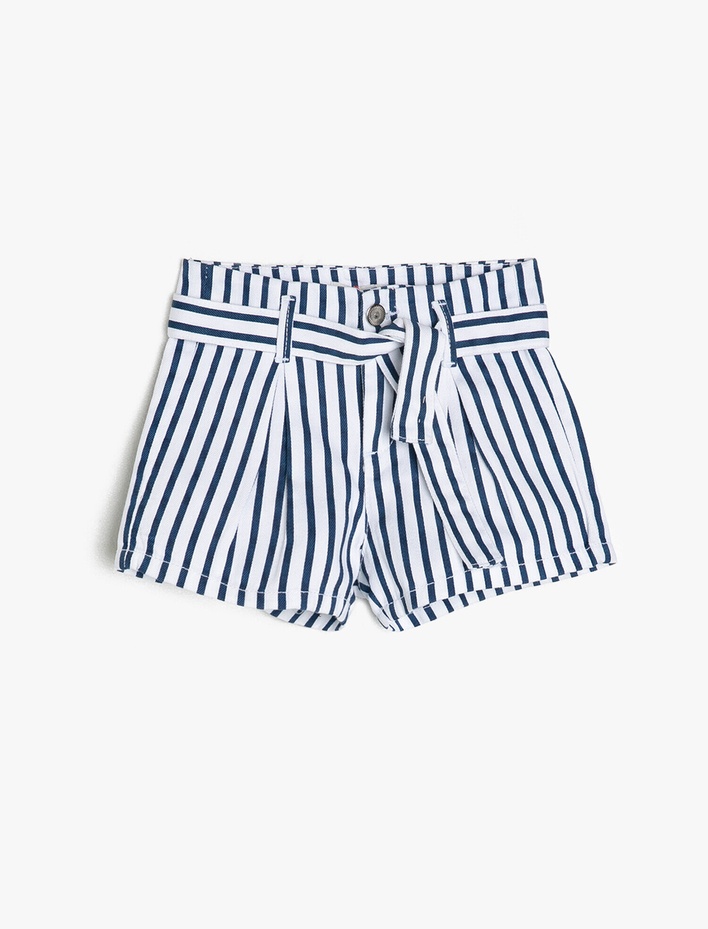 Kız Çocuk Çizgili Şort