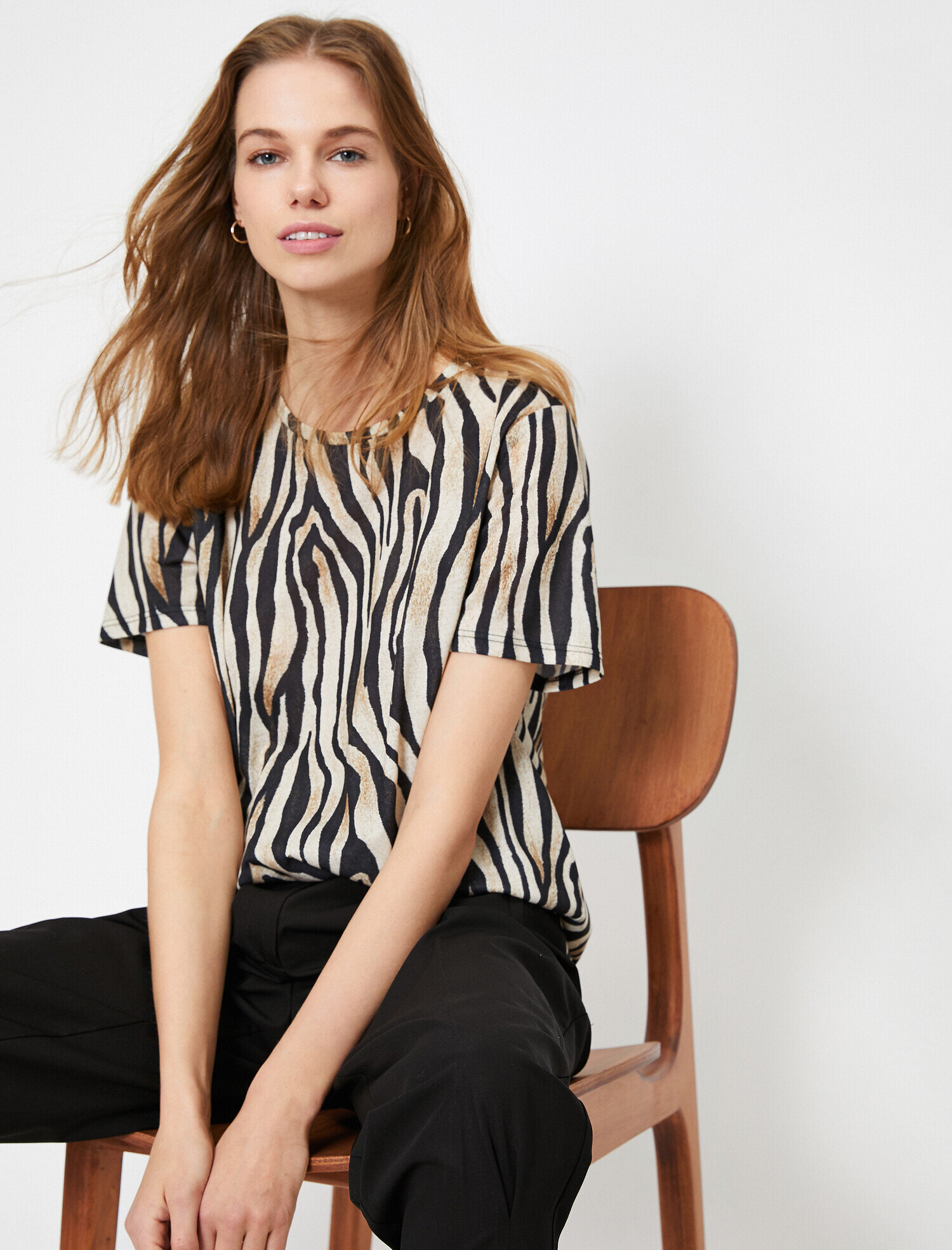   Zebra Desenli Tişört