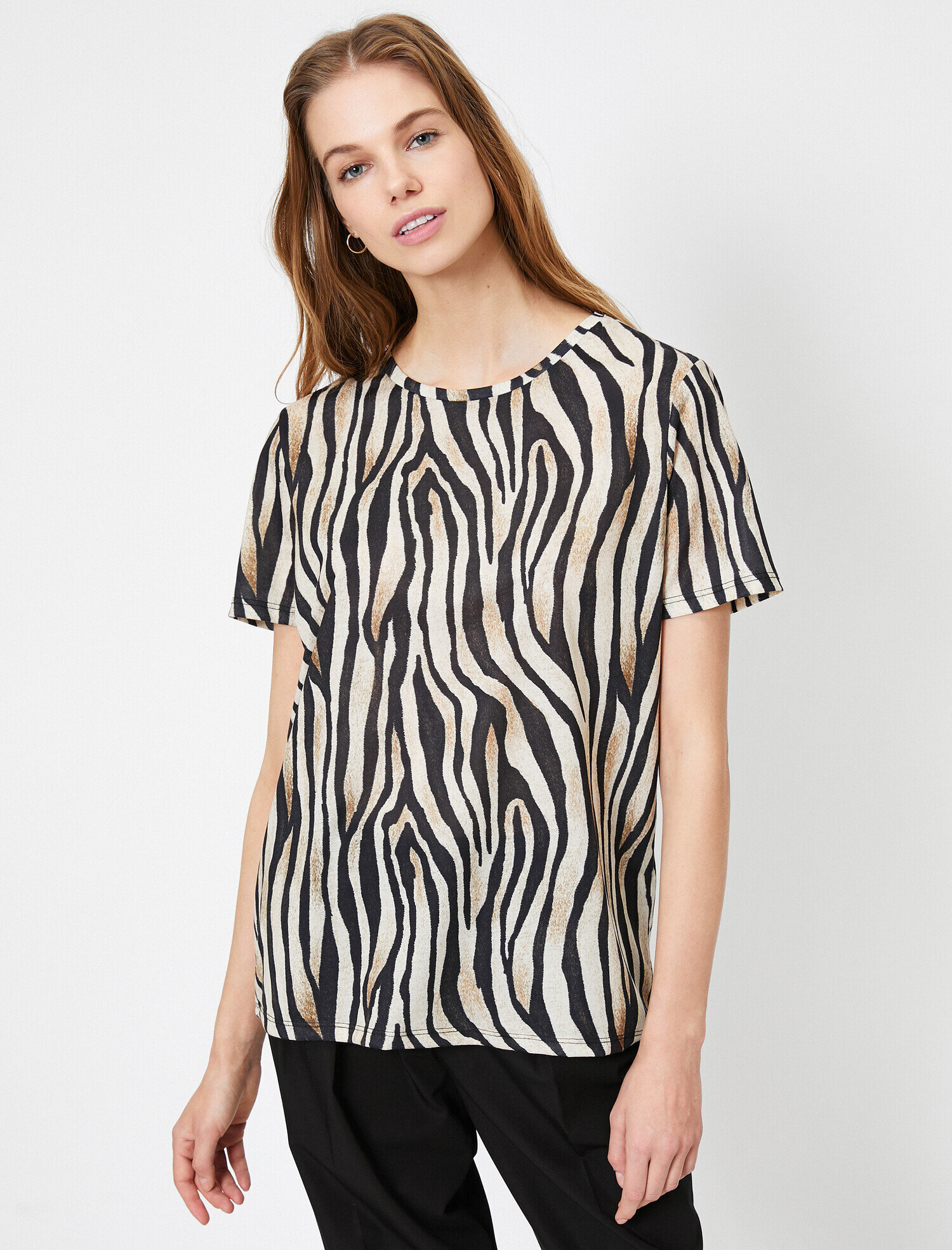   Zebra Desenli Tişört