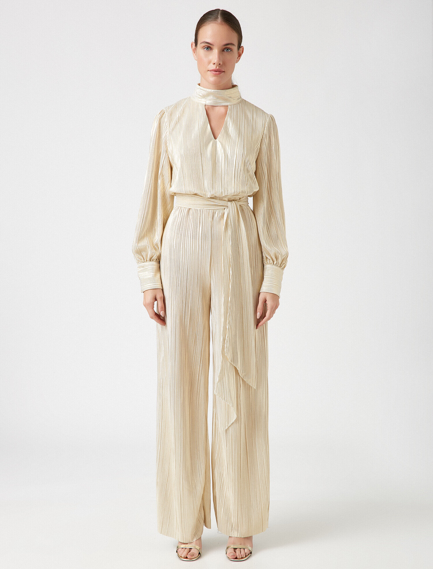   Abiye Tulum Pırıltılı Uzun Kollu Choker Yaka