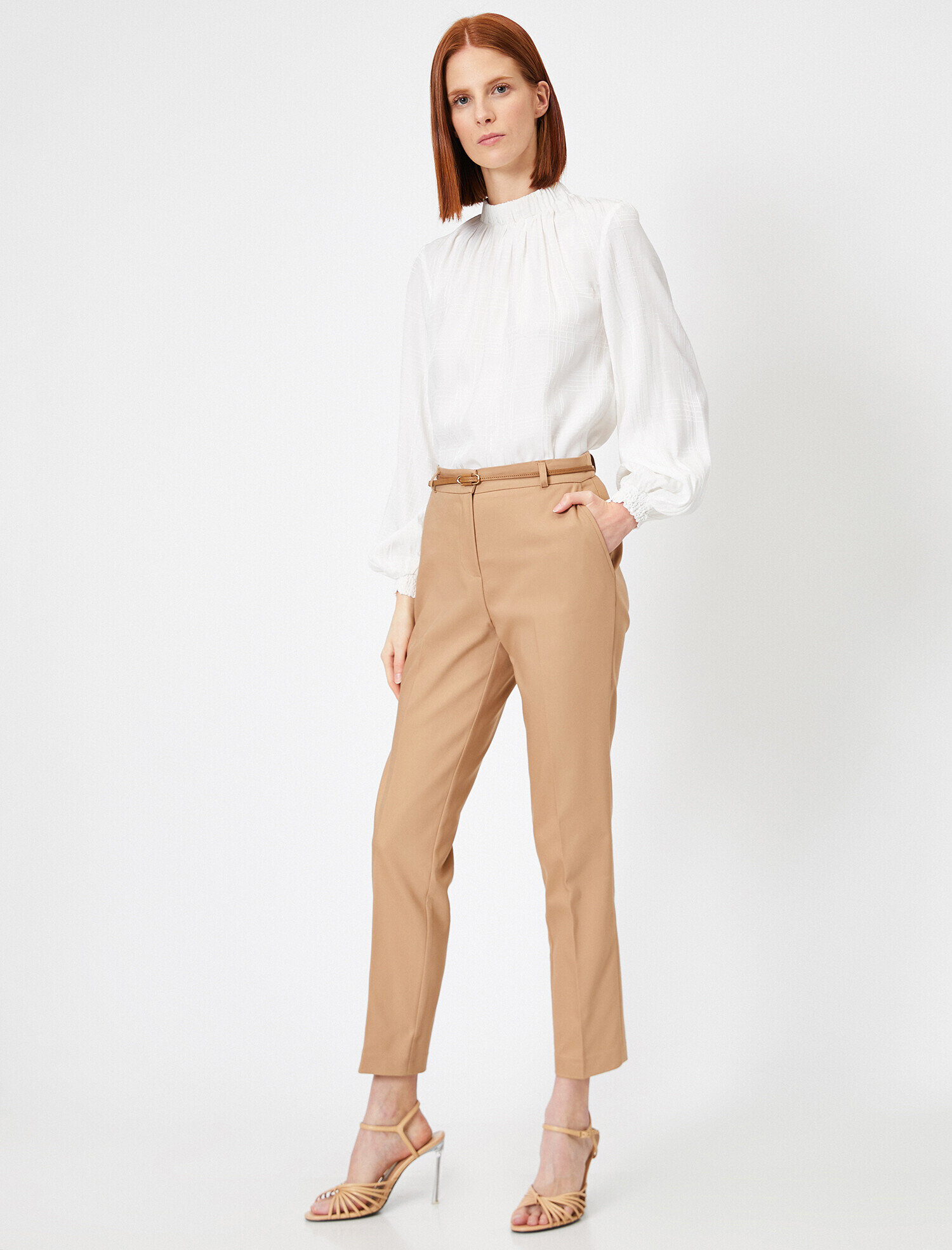   Kemer Detaylı Slim Fit Pantolon