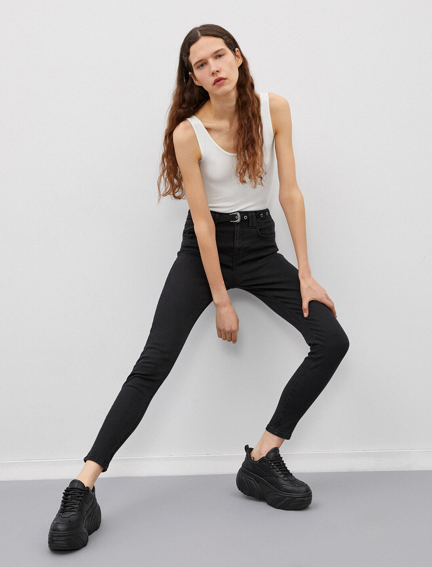 Skinny Dar Paça Kot Pantolon - Carmen Jean