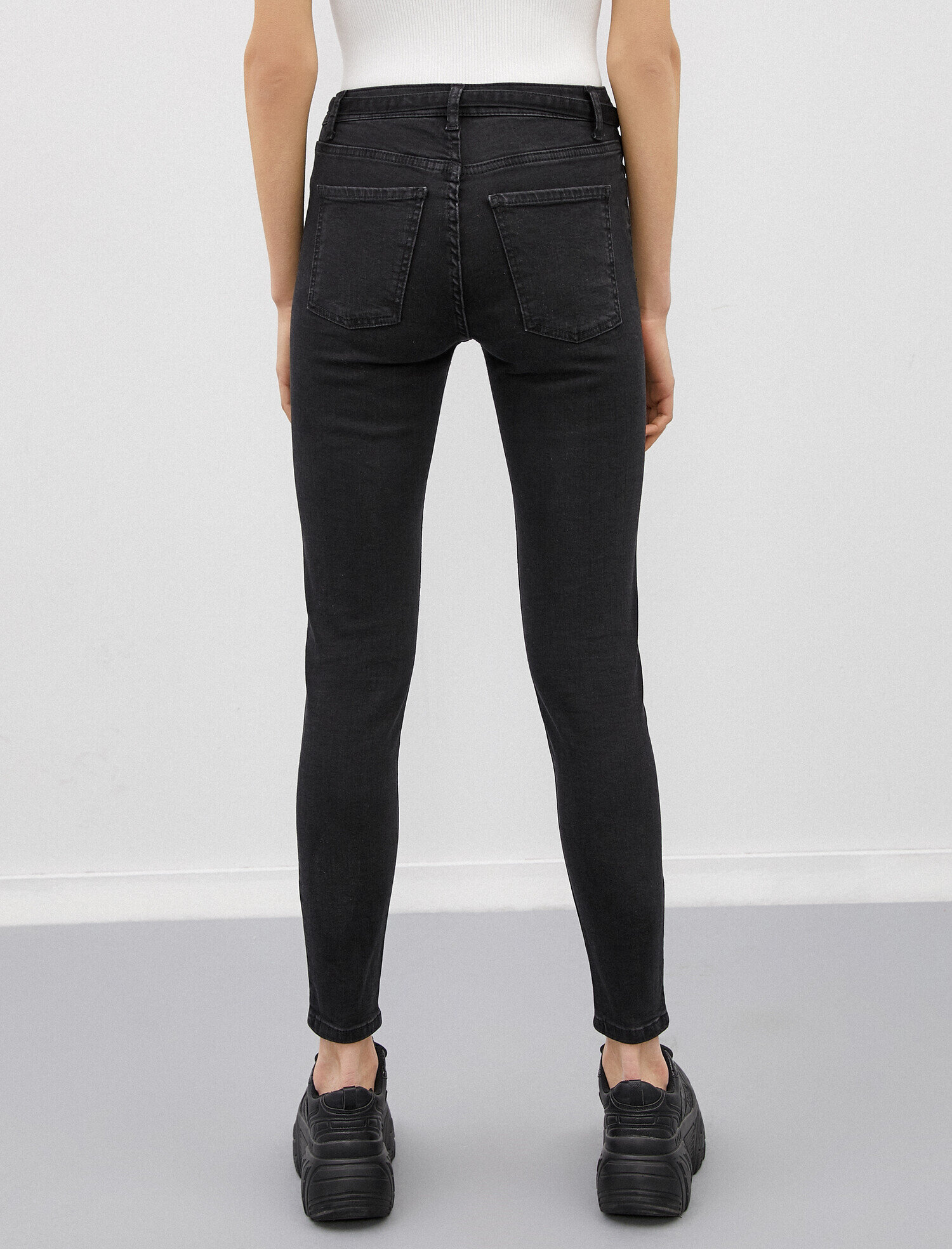 Skinny Dar Paça Kot Pantolon - Carmen Jean