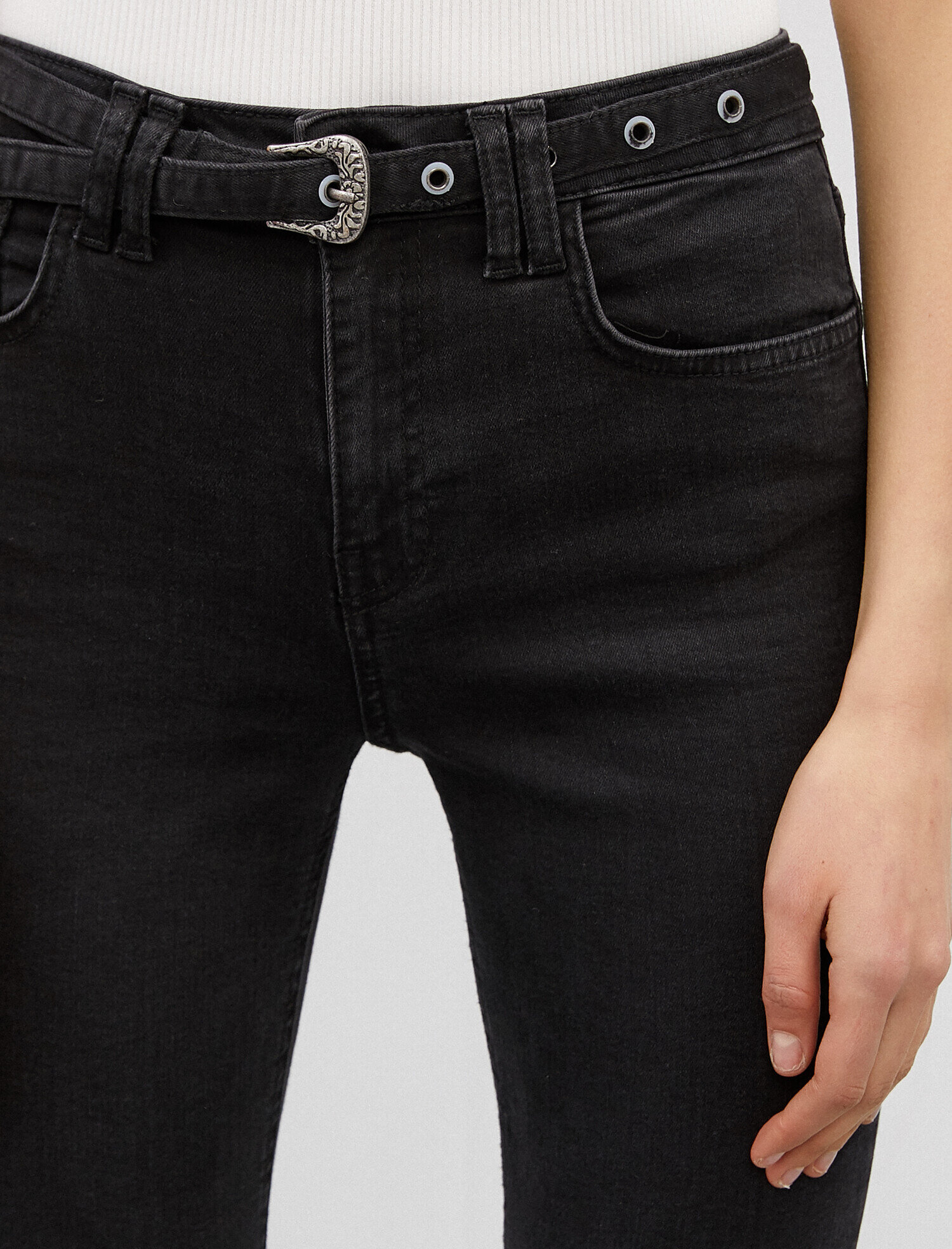 Skinny Dar Paça Kot Pantolon - Carmen Jean
