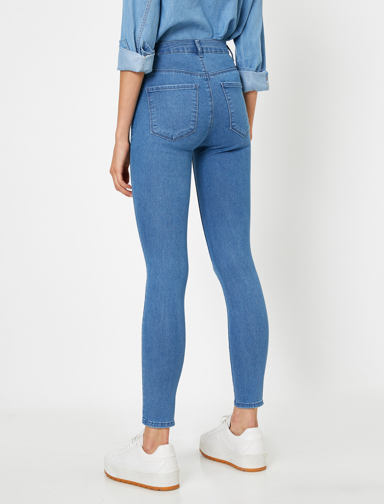   Carmen Jean - Yüksek Bel Dar Kesim Dar Paça Pantolon