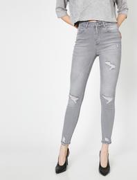 Carmen Jean - Yüksek Bel Dar Kesim Dar Paça Pantolon