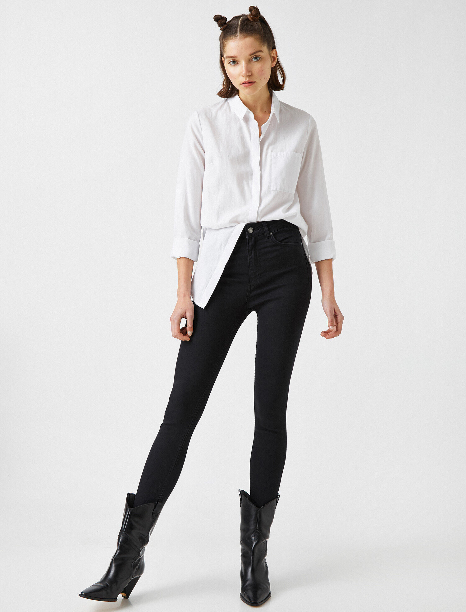   Taylor Jean - Ekstra Yüksek Bel Dar Kesim Dar Paça Pantolon