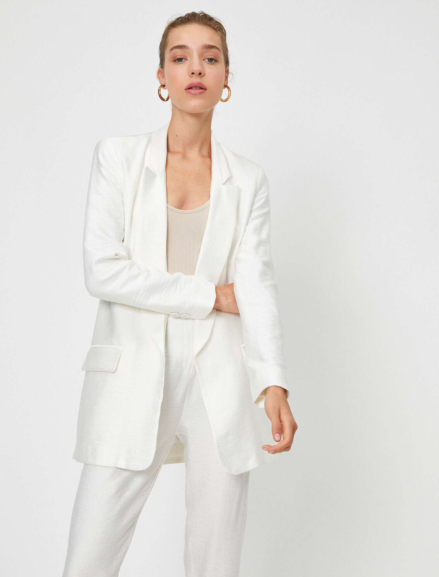   Doğal Dokulu Rahat Kesim Blazer