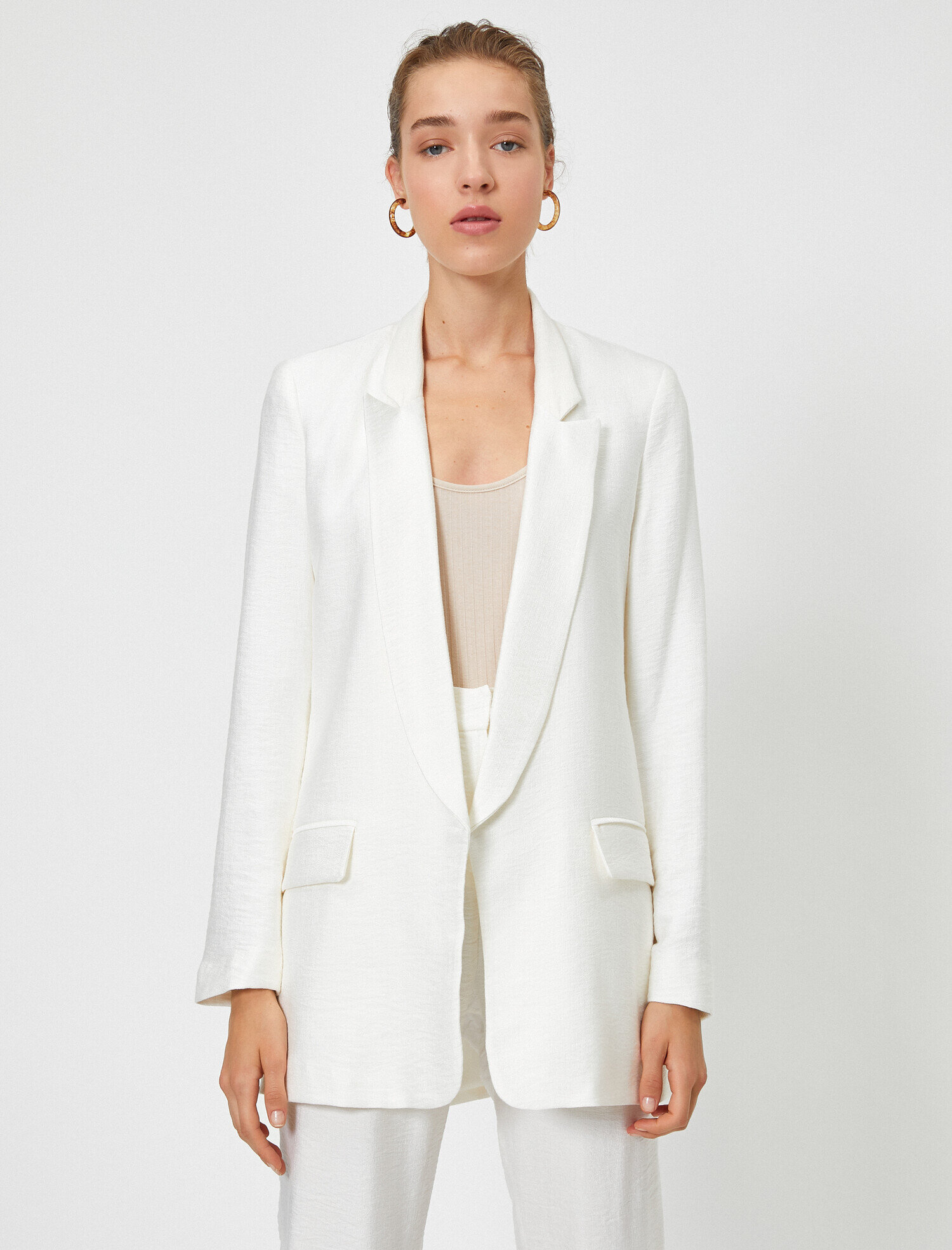   Doğal Dokulu Rahat Kesim Blazer