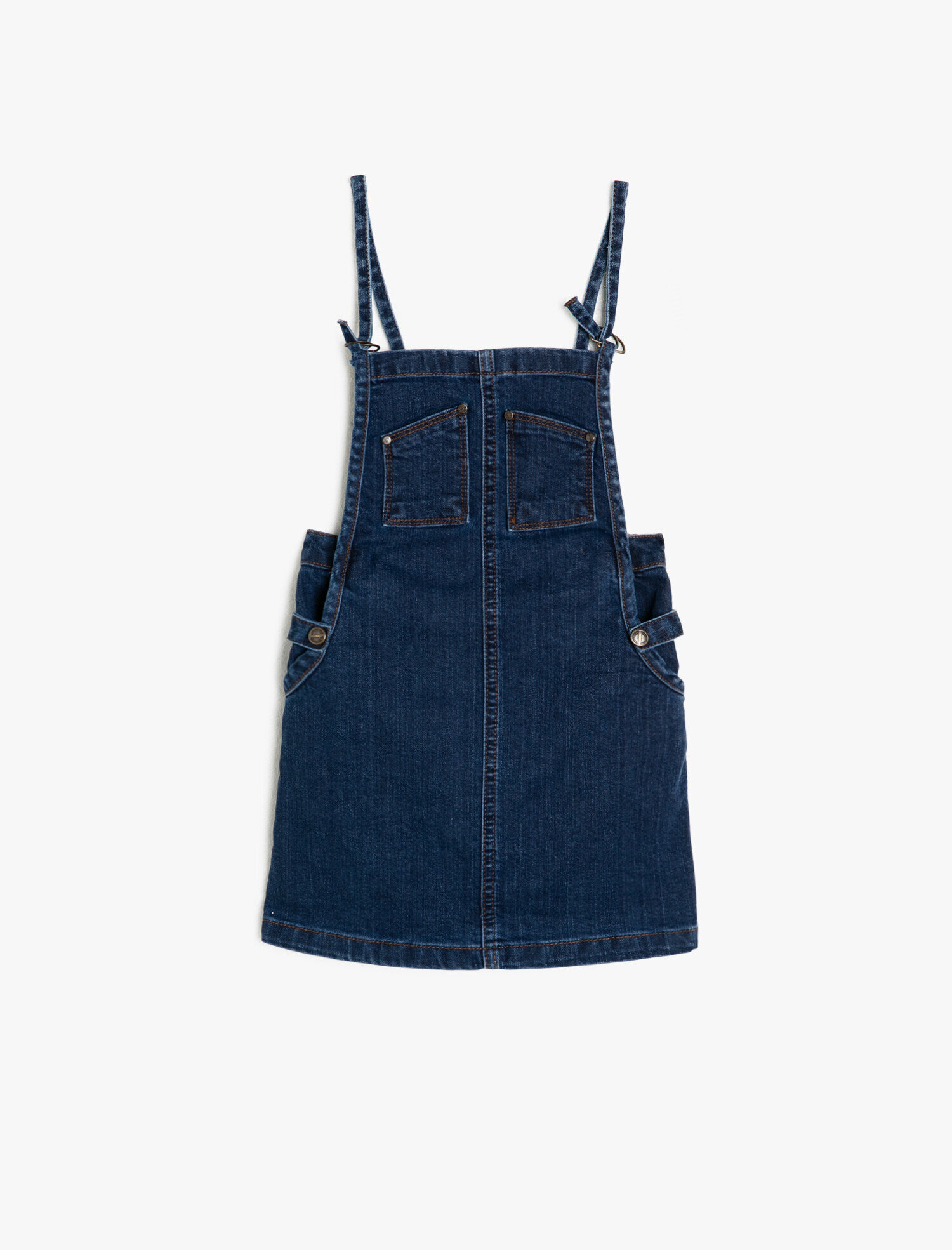  Kız Çocuk Cep Detaylı Jean Elbise