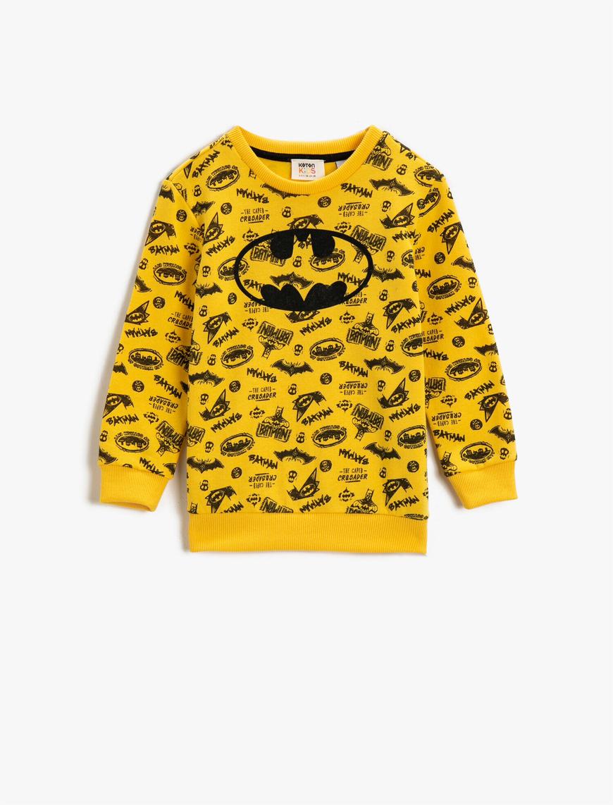 Erkek Çocuk Batman Sweatshirt Lisanslı Baskılı