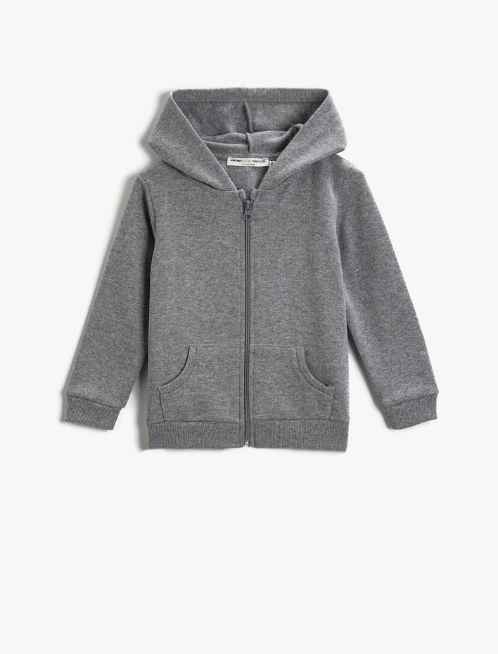 Kız Çocuk Basic Kapüşonlu Hırka